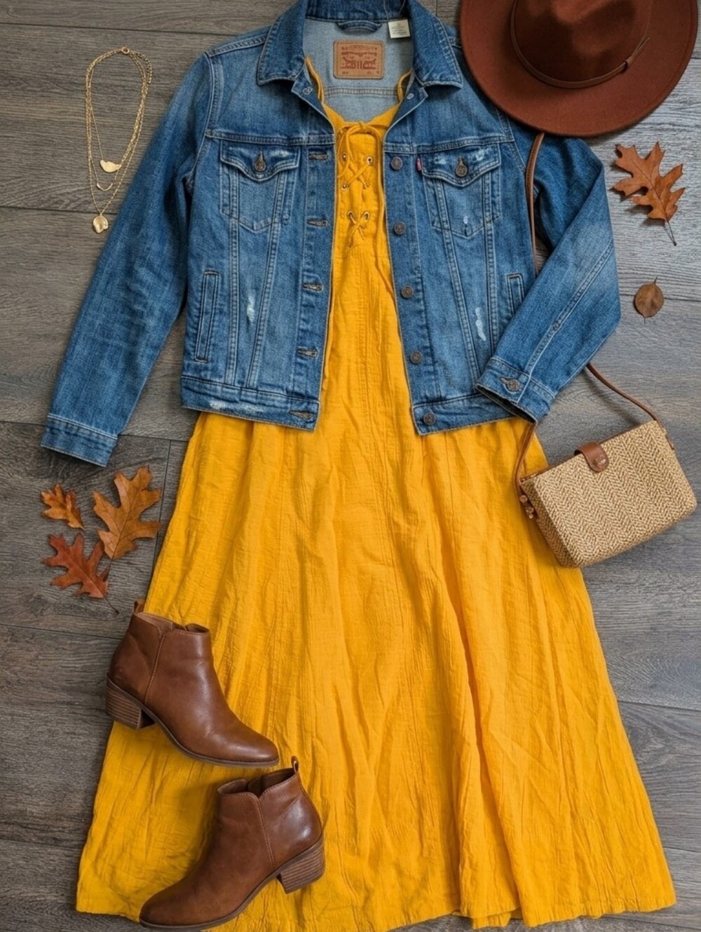 Anthropologie Maeve Orange Lace-Up Midi Dress Xs